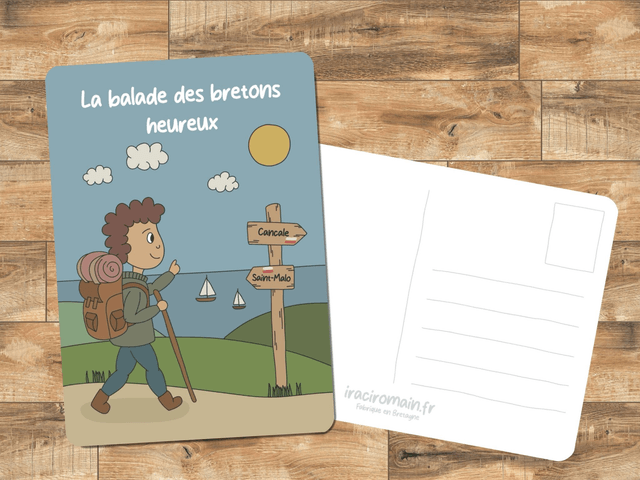 Carte postale " La balade des bretons heureux " 