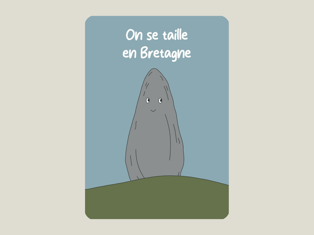 Carte postale " On se taille en Bretagne " 