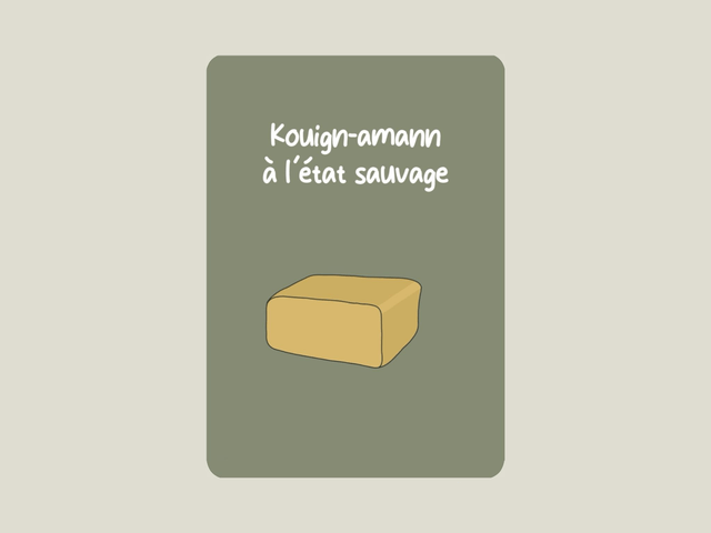 Carte postale " Kouign-amann à l'état sauvage "
