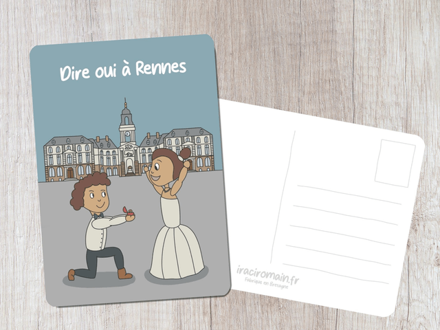 Carte postale " Dire oui à Rennes "