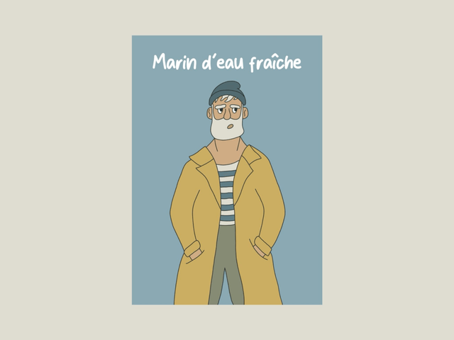 Magnet " Marin d'eau fraîche " 