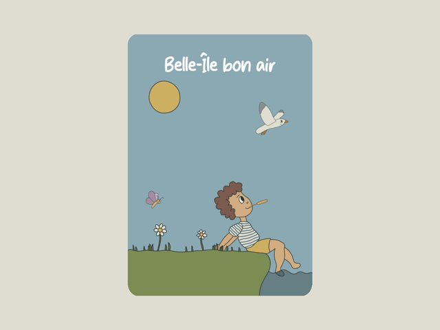 Carte postale " Belle-Ile bon air " 