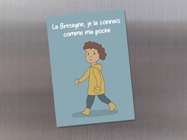 Magnet " La Bretagne, je la connais comme ma poche " 