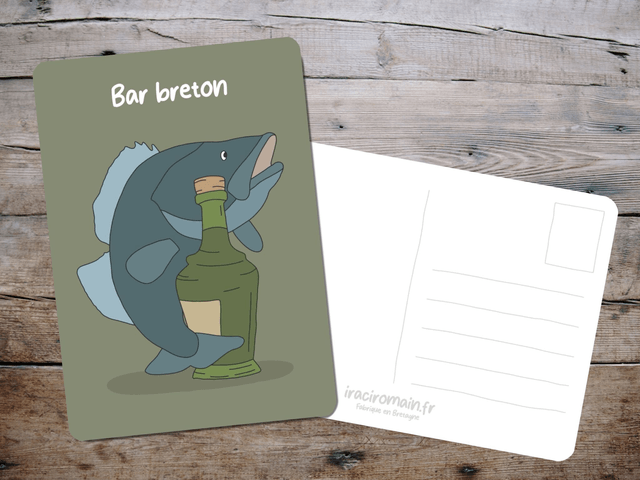 Carte postale " Bar breton "
