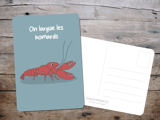 Carte postale " On largue les homards "