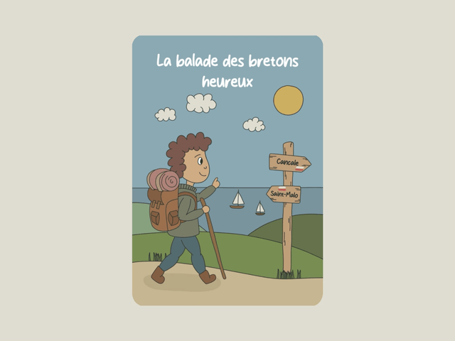 Carte postale " La balade des bretons heureux " 