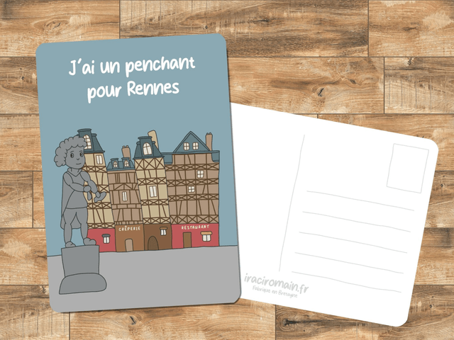Carte postale " J'ai un penchant pour Rennes "
