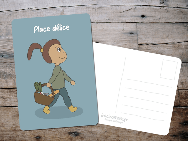 Carte postale " Place délice Fille "