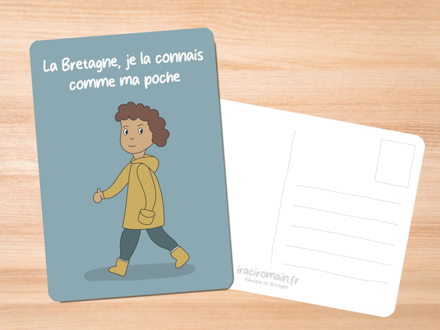 Carte postale " La Bretagne, je la connais comme ma poche "