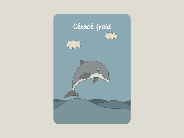 Carte postale " Cétacé froid "