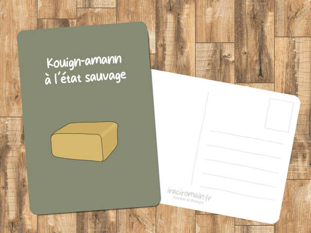 Carte postale " Kouign-amann à l'état sauvage "