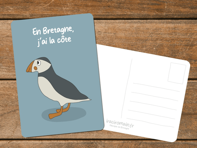Carte postale " En Bretagne, j'ai la côte " 