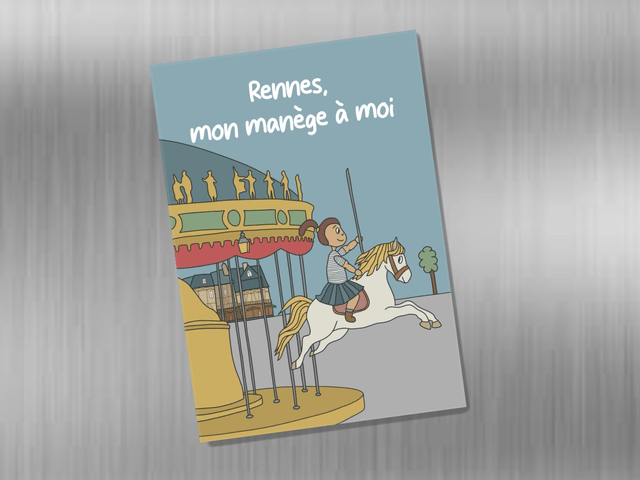 Magnet " Rennes, mon manège à moi " 