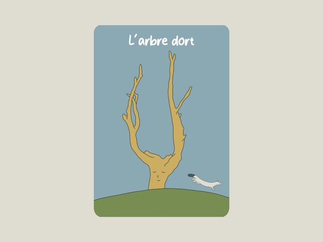 Carte postale " L'arbre dort "