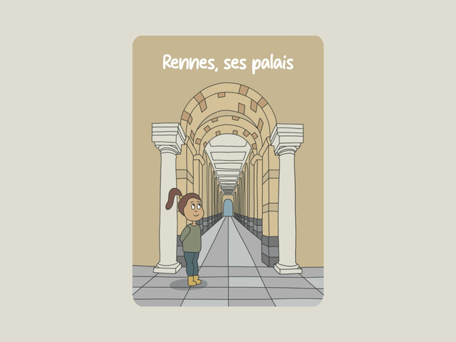 Carte postale " Rennes, ses palais " 