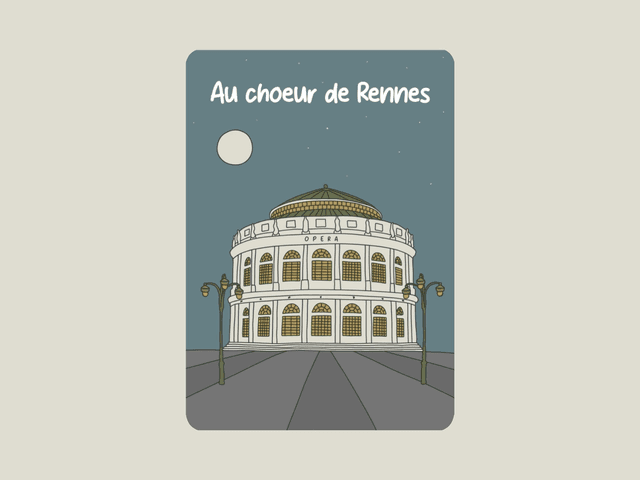 Carte postale &quot; Au choeur de Rennes &quot;