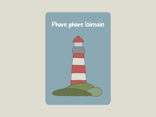 Carte postale &quot; Phare phare lointain &quot; 