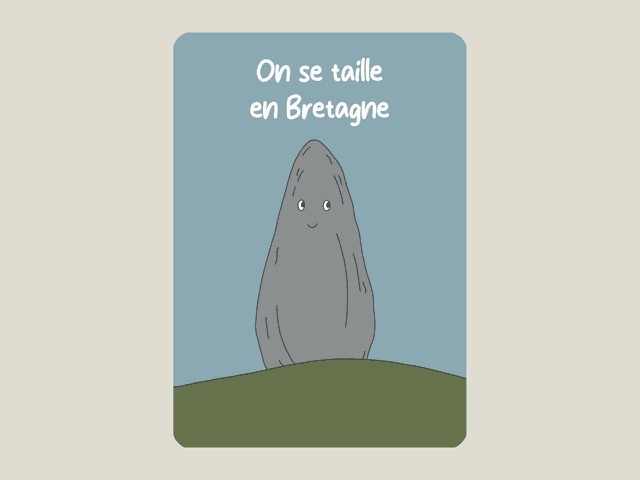 Carte postale &quot; On se taille en Bretagne &quot; 