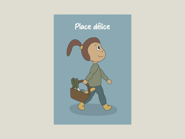 Magnet &quot; Place délice Fille &quot; 