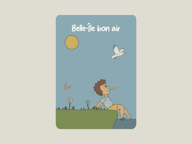 Carte postale &quot; Belle-Ile bon air &quot; 