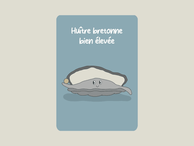 Carte postale &quot; Huître bretonne bien élevée &quot; 