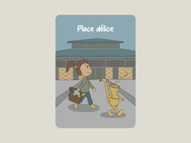 Carte postale &quot; Place délice &quot;