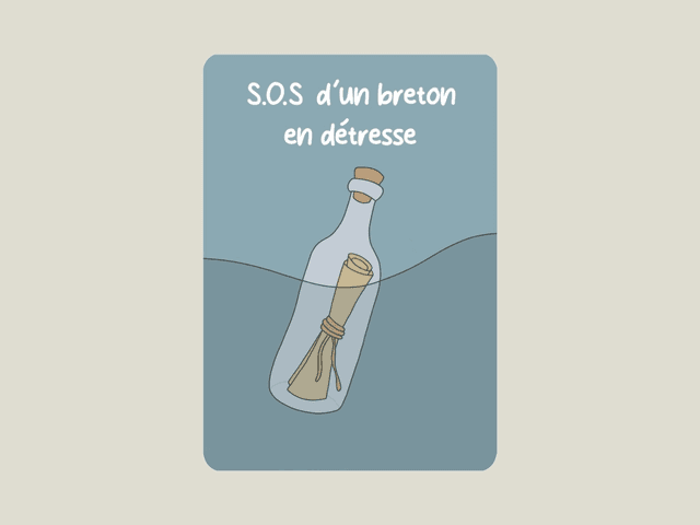 Carte postale &quot; S.O.S d&#039;un breton en détresse &quot;