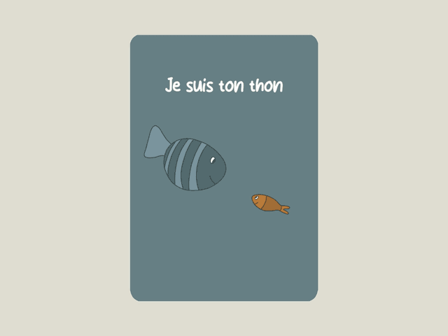 Carte postale &quot; Je suis ton thon &quot;