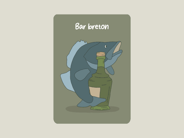 Carte postale &quot; Bar breton &quot;