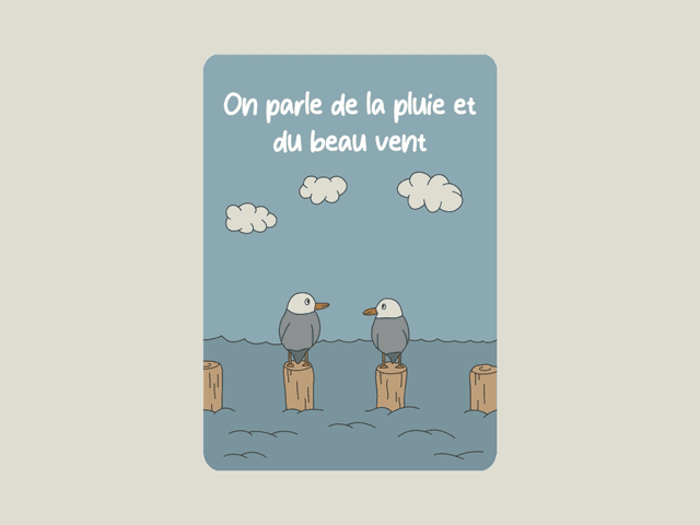 Carte postale &quot; On parle de la pluie et du beau vent &quot;