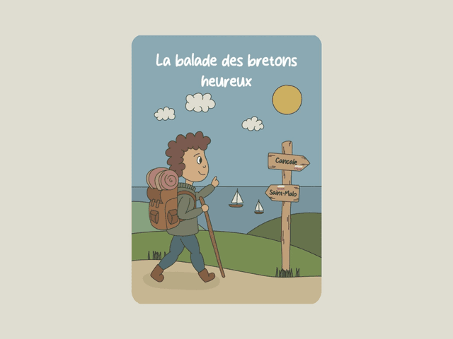 Carte postale &quot; La balade des bretons heureux &quot; 