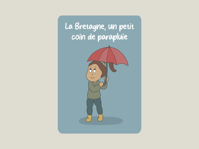 Carte postale &quot; La Bretagne, un petit coin de parapluie &quot; 
