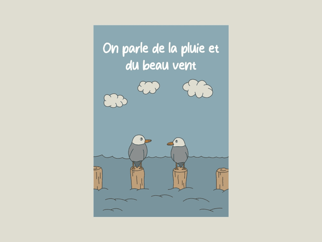 Magnet &quot; On parle de la pluie et du beau vent &quot; 