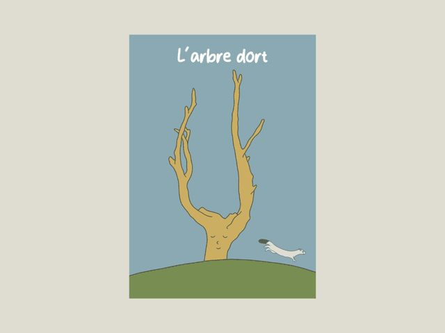 Magnet &quot; L&#039;arbre dort &quot; 