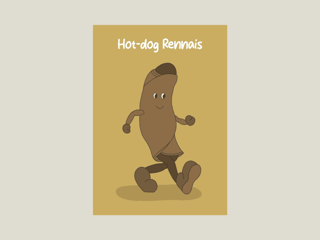 Magnet &quot; Hot-dog Rennais &quot;