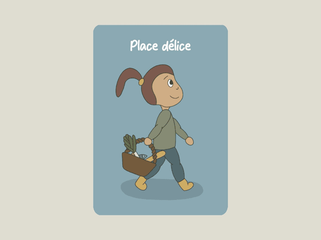 Carte postale &quot; Place délice Fille &quot;