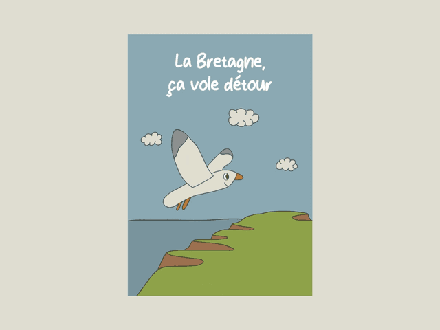 Magnet &quot; La Bretagne, ça vole détour &quot; 